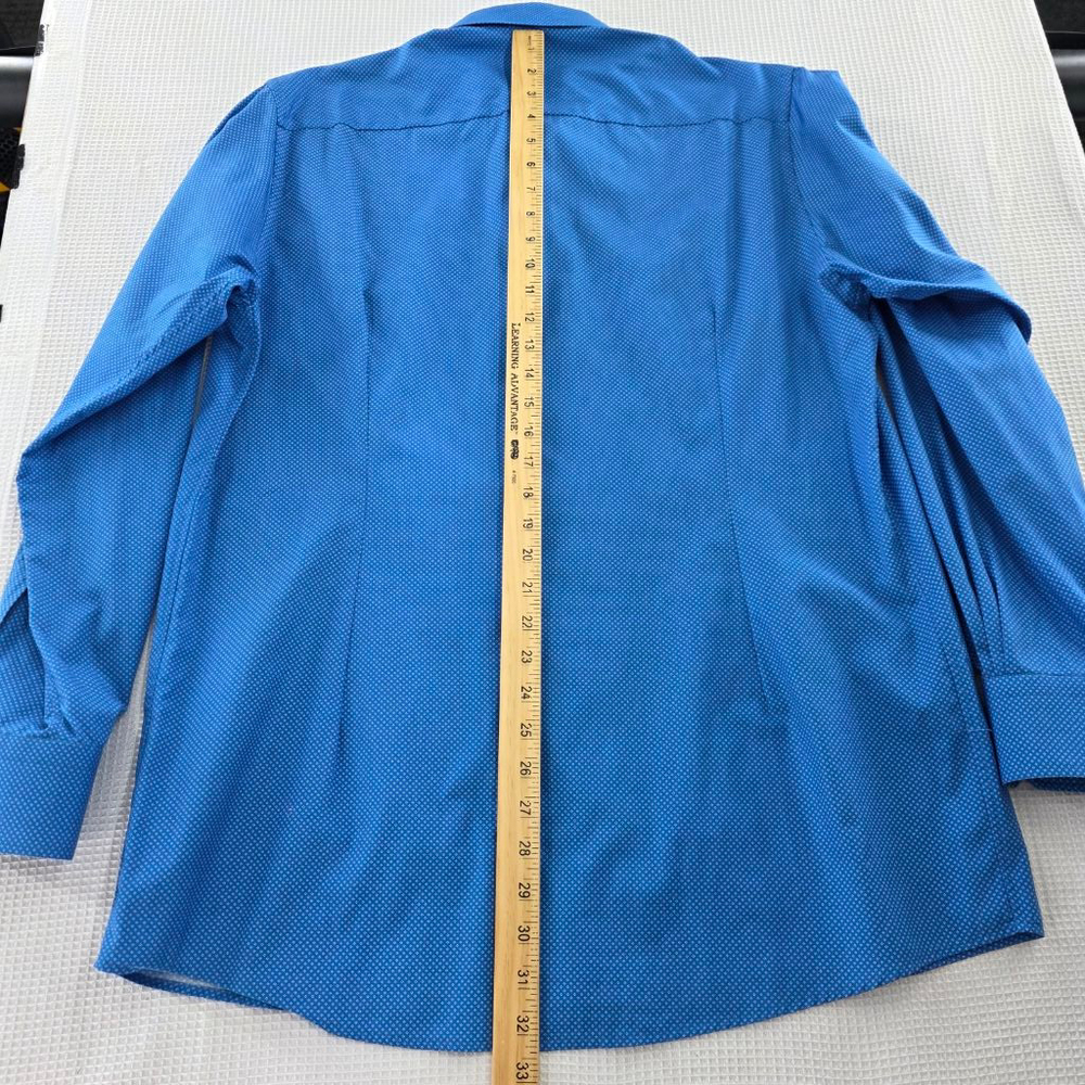 ETON Shirt 17 43 Blue Micro Dot Floral Men’s Cotton Dress Shirt Quiet Luxury - Picture 16 of 16